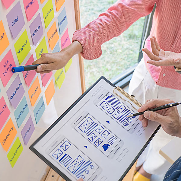 Sketching ideas on a tablet Sketching ideas on a tablet